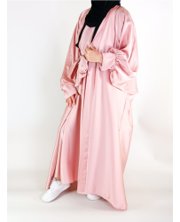 set-abaya-kimono-en-satin-rose-pale