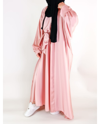 set-abaya-kimono-en-satin-rose-pale