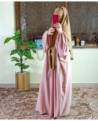 abaya-papillon-avec-poche-soie-de-medine-rose-pale