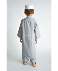 Qamis enfant avec pantalon couleur - Du 4 au 16 ans