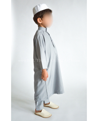 Qamis enfant avec pantalon couleur - Du 4 au 16 ans