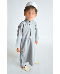 Qamis enfant avec pantalon couleur - Du 4 au 16 ans