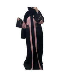 Kimono dentelle rose et noir