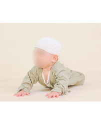 Qamis combinaison bébé, coloris pastel