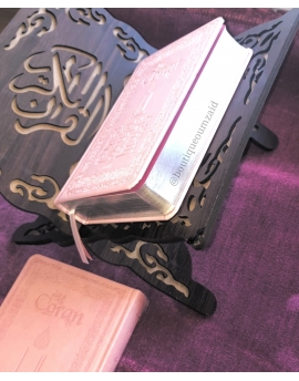 Le Coran - Traduit Et Annoté Par Abdallah Penot - COUVERTURE DAIM CARTONNÉE - BORD ARGENTÉ - COLORIE MAUVE