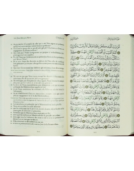 Le Coran - Traduit Et Annoté Par Abdallah Penot - COUVERTURE DAIM CARTONNÉE - BORD DORÉE - COLORIE VERT