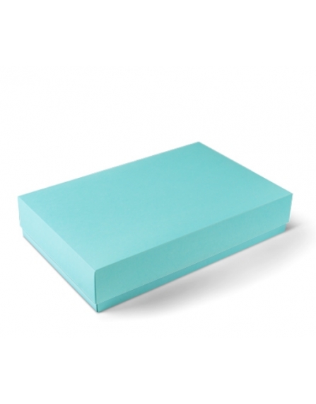 Boîte cadeau réctangulaire turquoise